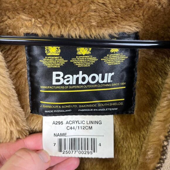 Barbour Acrylic Lining Vest A295 C44/112cm Size L - Picture 6 of 7